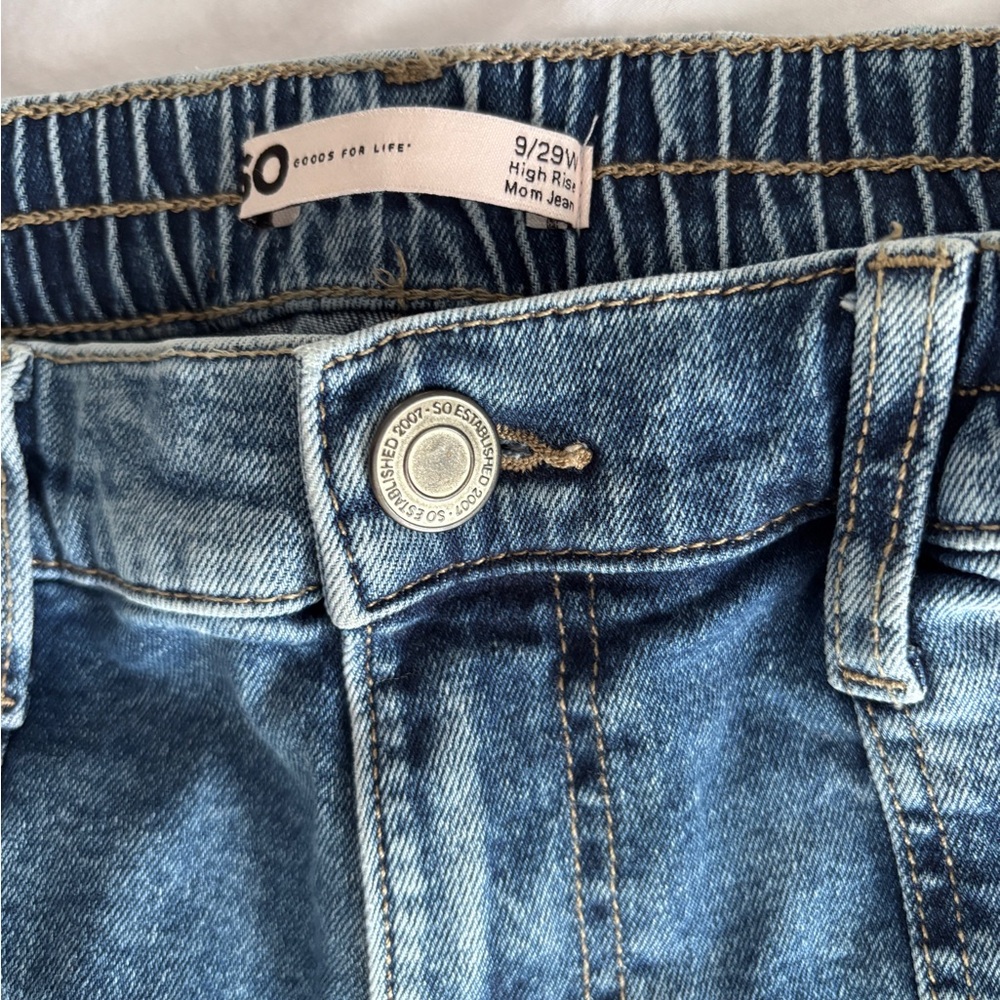 SO High Rise Mom Jeans - Blue